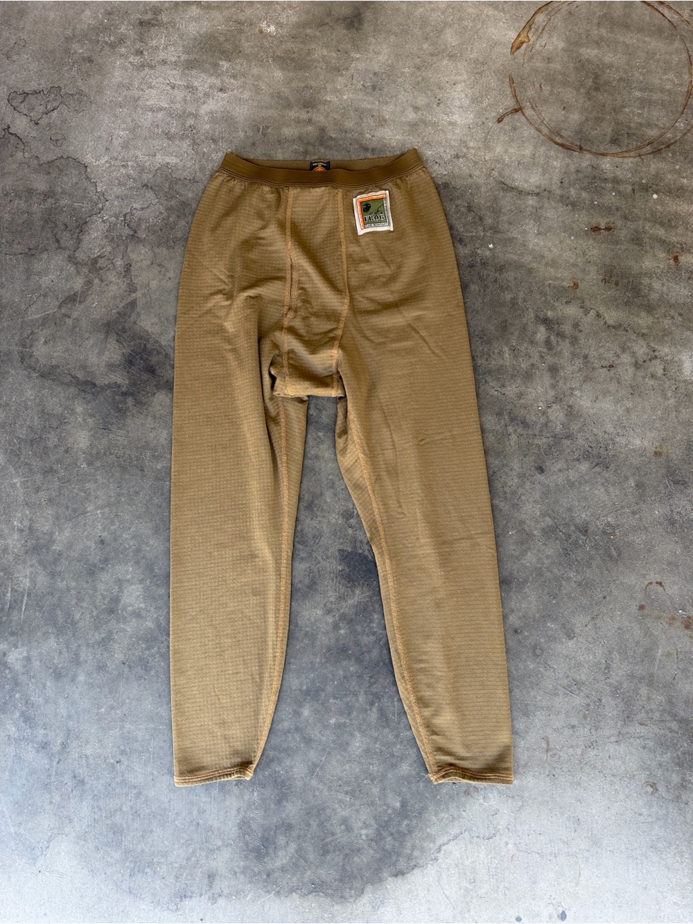 Small Reg - USMC Coyote FROG Thermal Waffle Grid Fleece Drawers Bottoms Pants